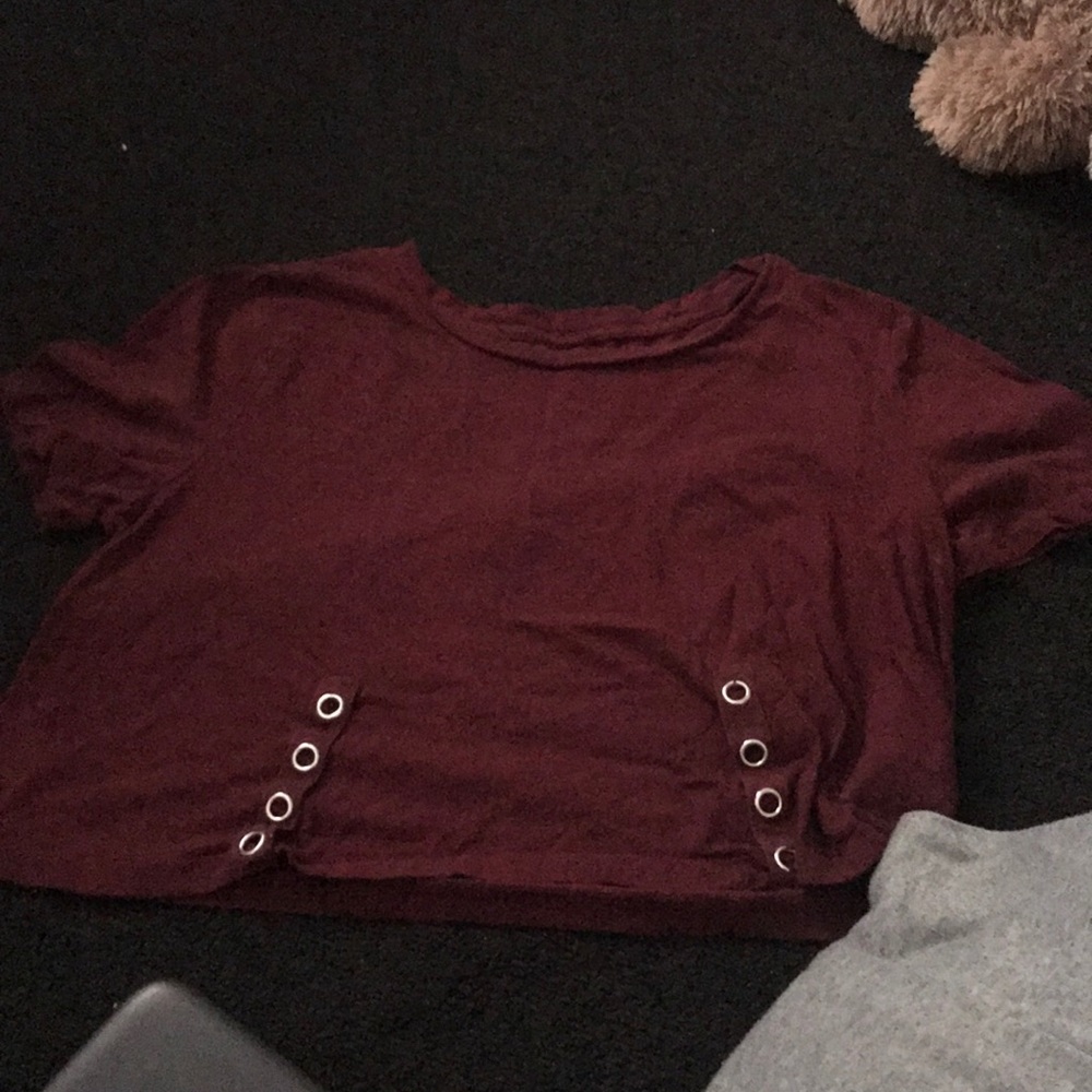 Burgundy shirt